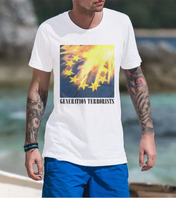 Manic Street Preachers Generation Terrorists European Flag Burning T-Shirt