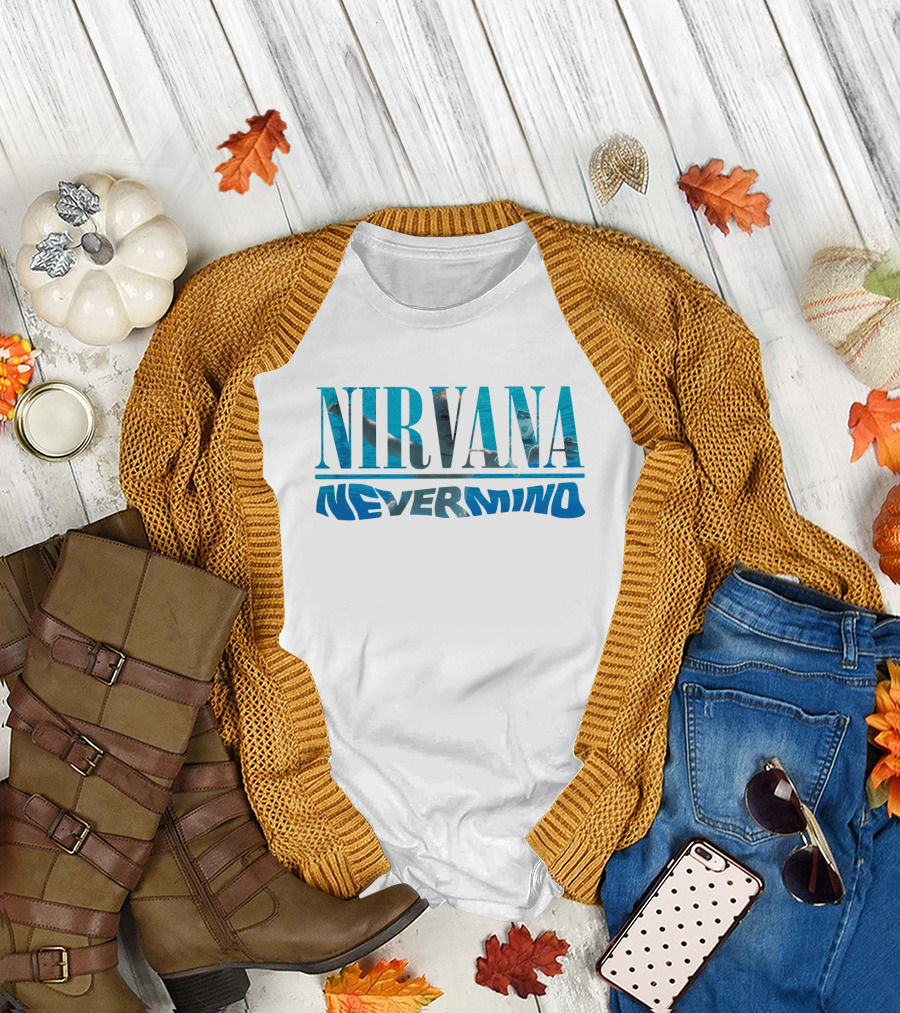 Nirvana Nevermind Album Cover Textured T-Shirt
