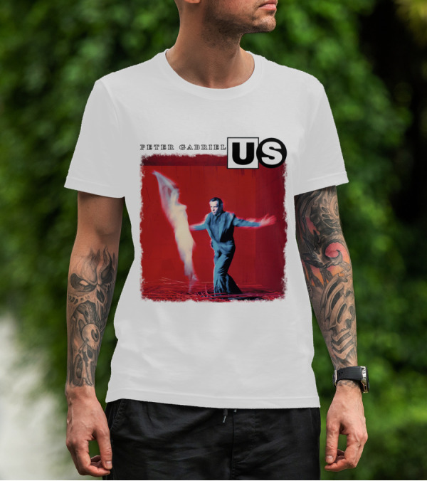 Peter Gabriel Us Album Cover Red Background Dance Image T-Shirt