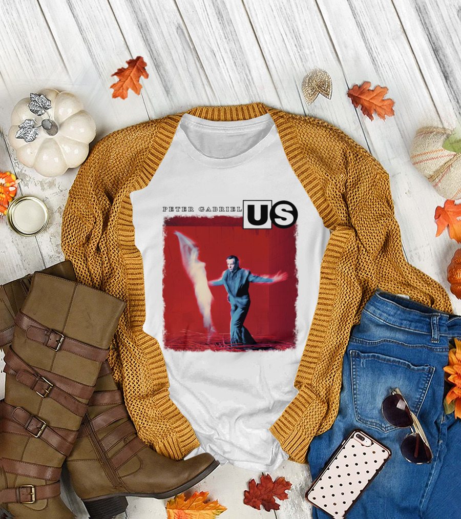 Peter Gabriel Us Album Cover Red Background Dance Image T-Shirt