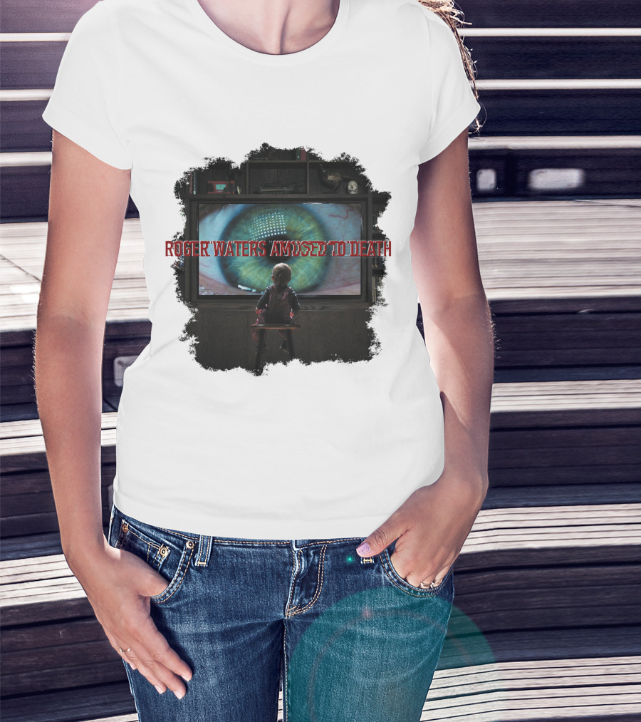 Roger Waters Amused To Death Eye Watching Television T-Shirt