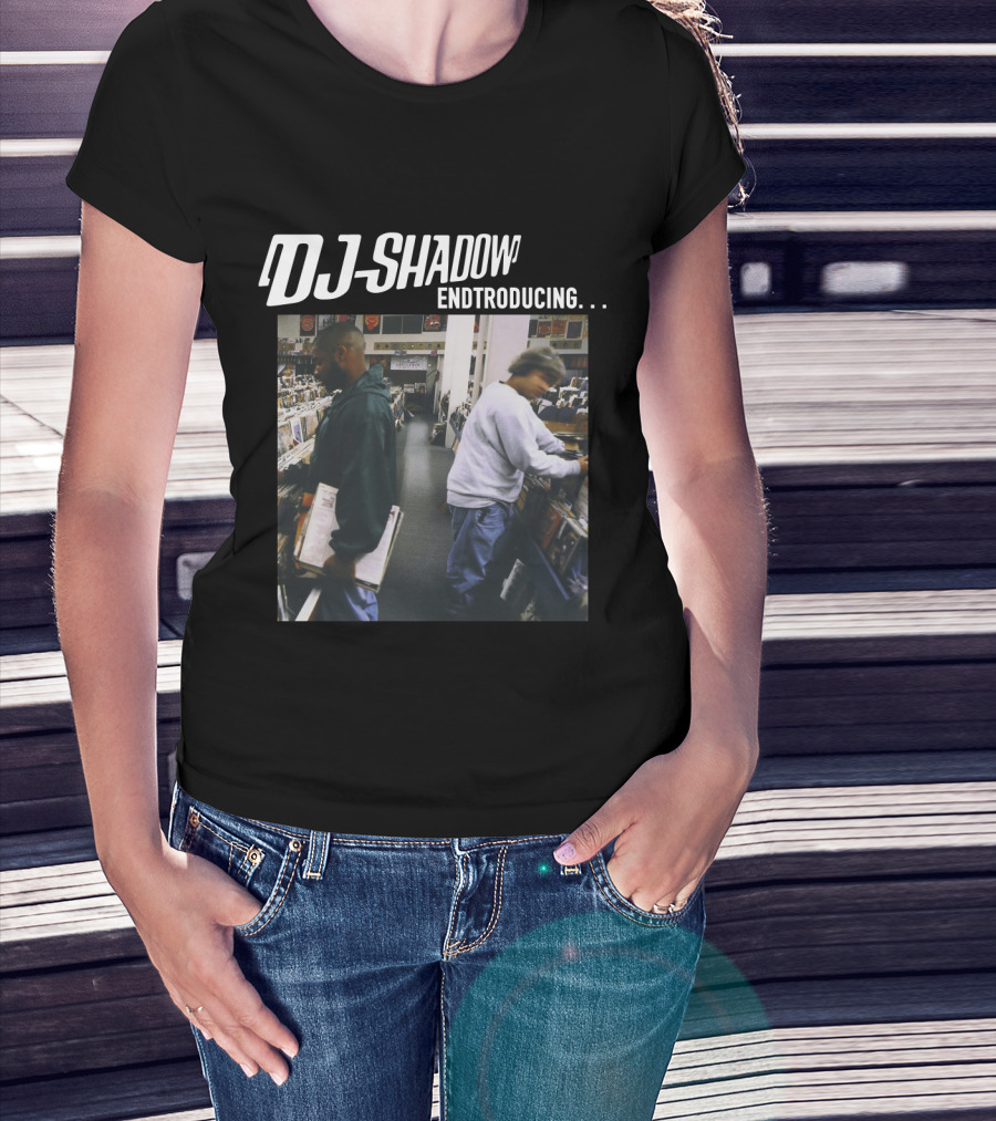 Dj Shadow Endtroducing Album Cover Vinyl Record Store Scene T-Shirt