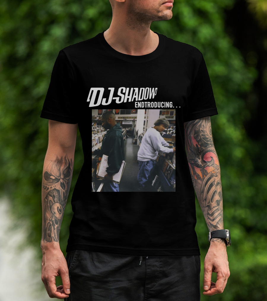 Dj Shadow Endtroducing Album Cover Vinyl Record Store Scene T-Shirt