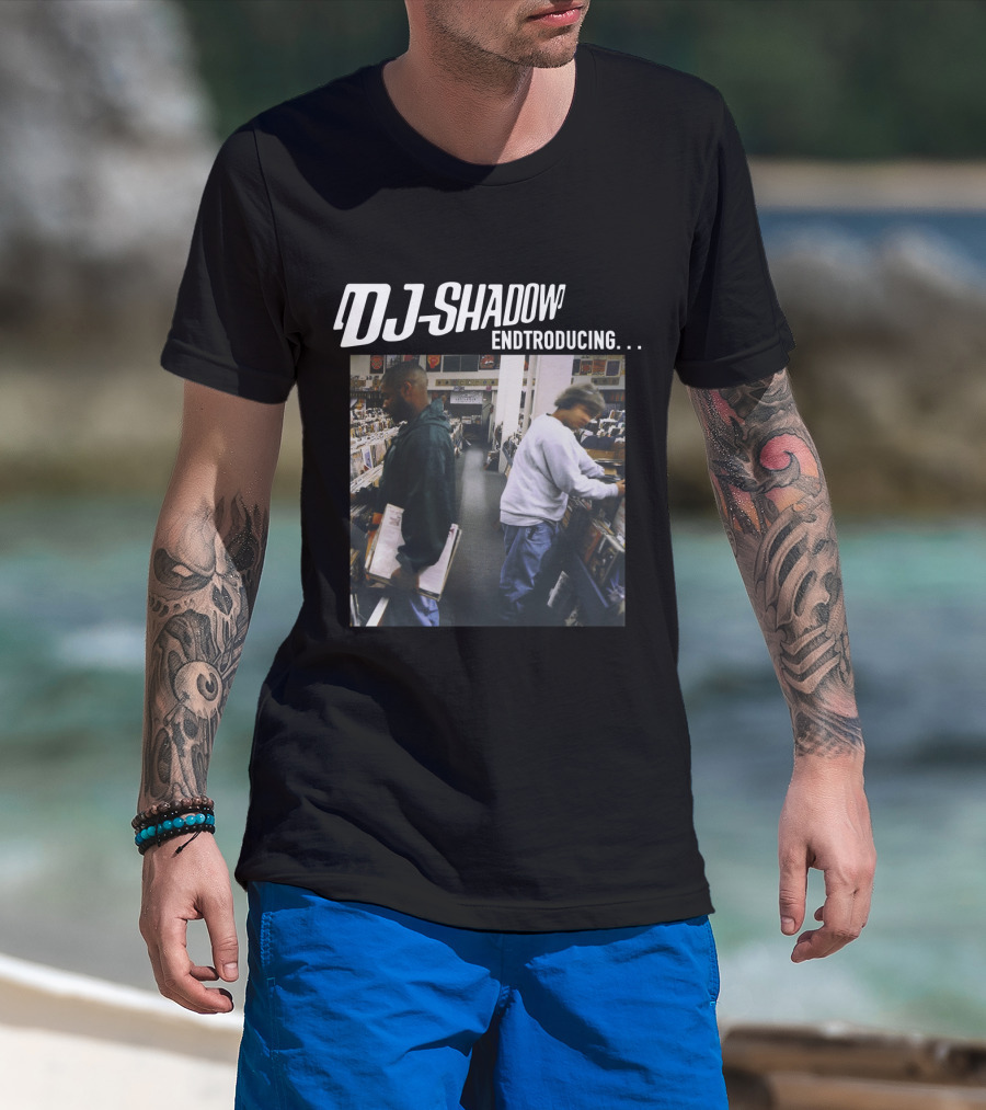 Dj Shadow Endtroducing Album Cover Vinyl Record Store Scene T-Shirt