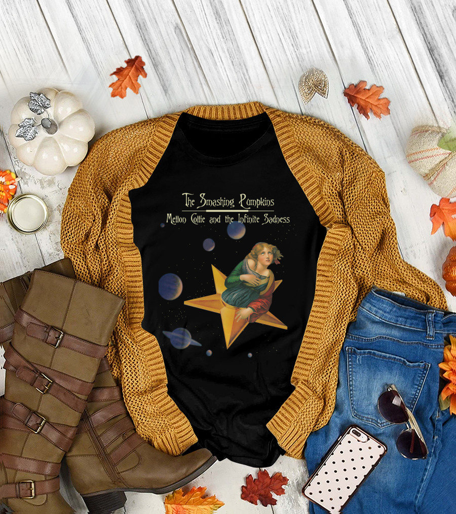 The Smashing Pumpkins Mellon Collie and the Infinite Sadness Star Angel Planets T-Shirt
