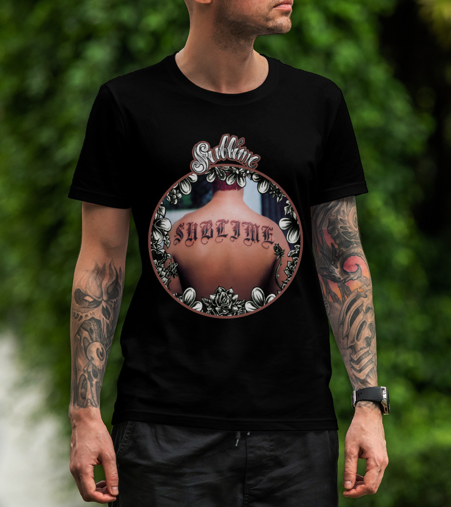 Sublime Floral Tattoo Back T-Shirt