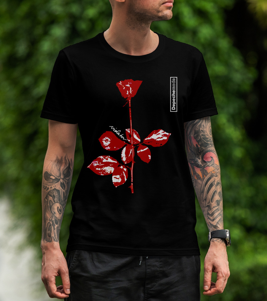 Depeche Mode Violator Album Red Rose T-Shirt