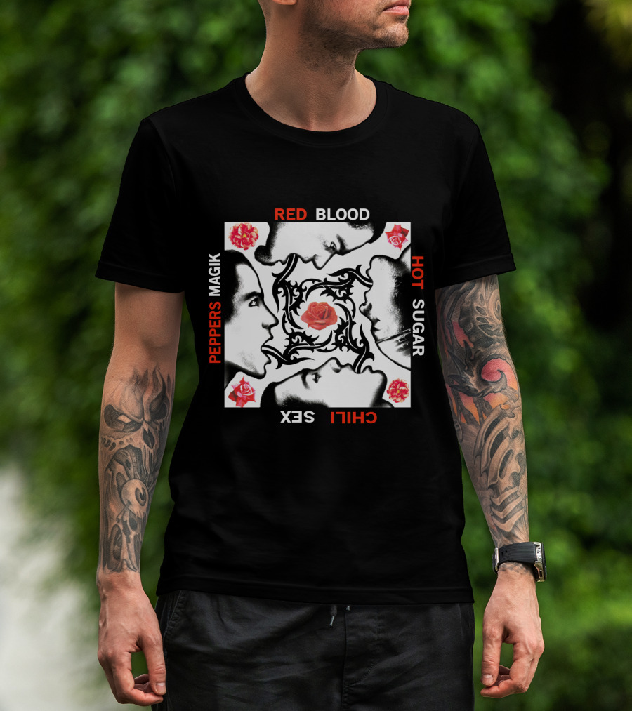 Red Hot Chili Peppers Blood Sugar Sex Magik Rose Faces T-Shirt