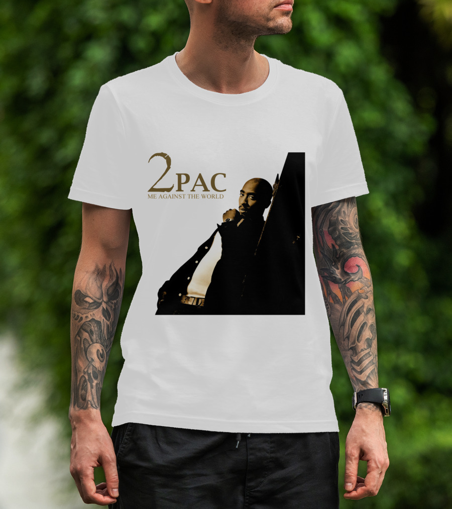 2Pac Me Against The World Album Cover With Tupac Shakur Photo T-Shirt