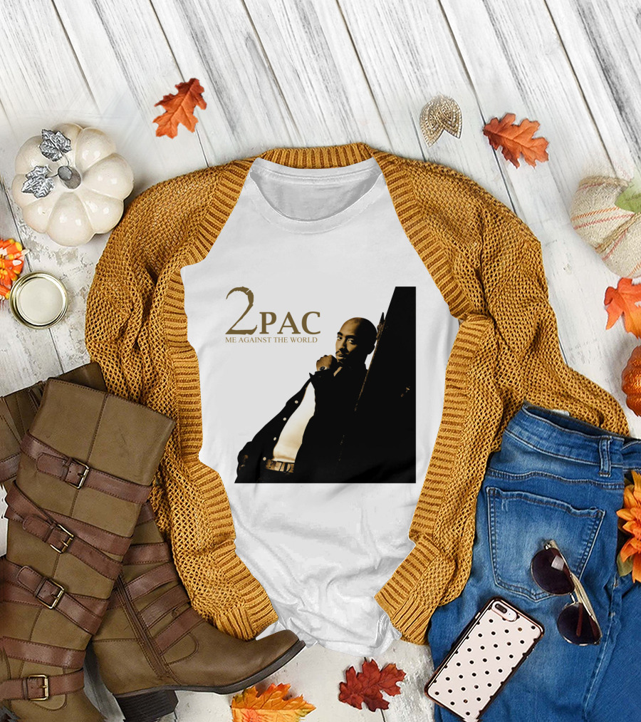 2Pac Me Against The World Album Cover With Tupac Shakur Photo T-Shirt
