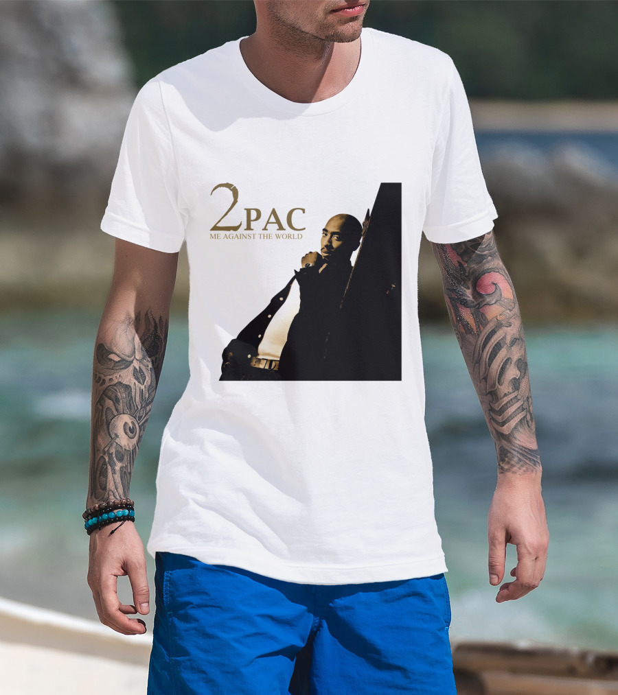 2Pac Me Against The World Album Cover With Tupac Shakur Photo T-Shirt