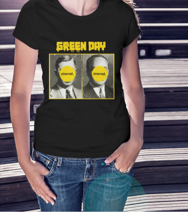 Green Day Nimrod 1997 Album Cover Vintage Portraits T-Shirt