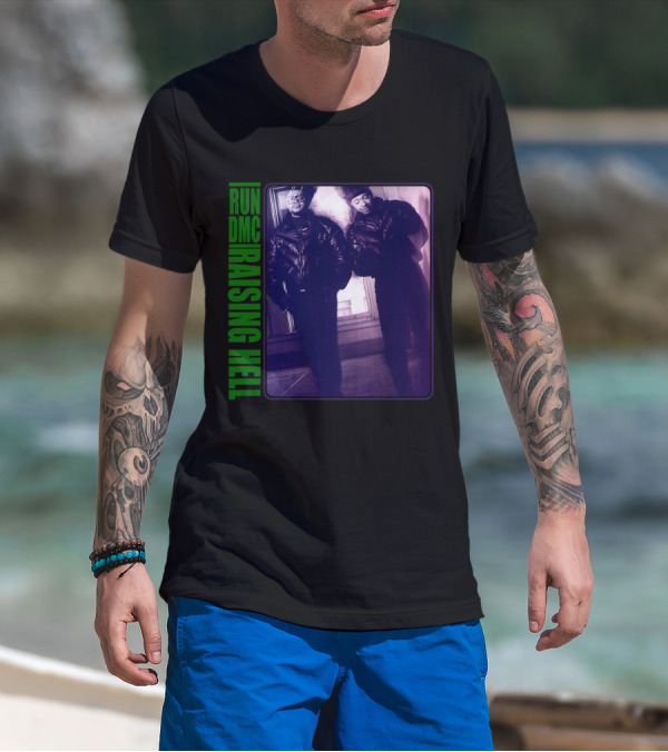 RUN DMC Raising Hell 1986 Iconic Album Cover Image T-Shirt