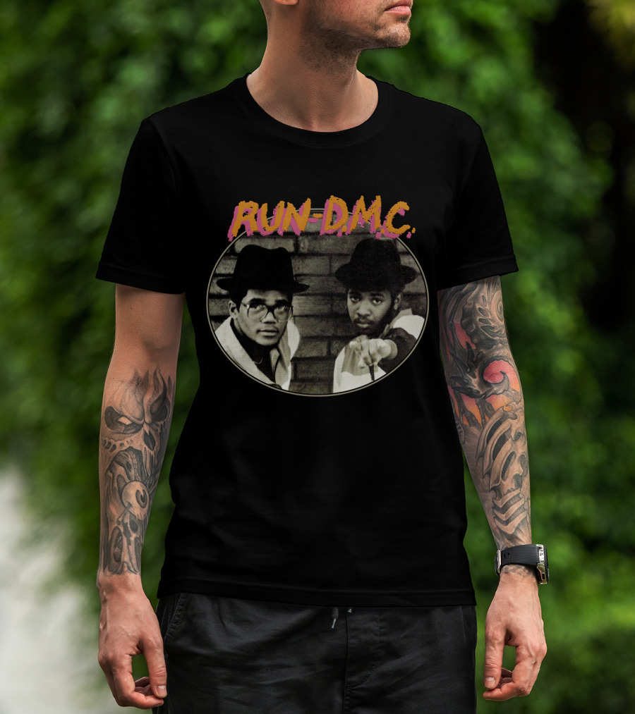 RUN-DMC Hip Hop Legends Brick Background T-Shirt