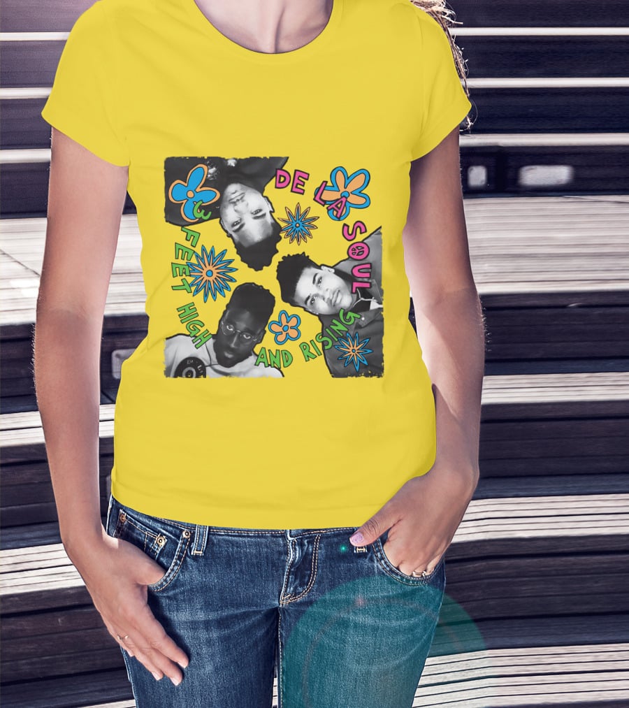 De La Soul 3 Feet High And Rising Colorful Flower T-Shirt