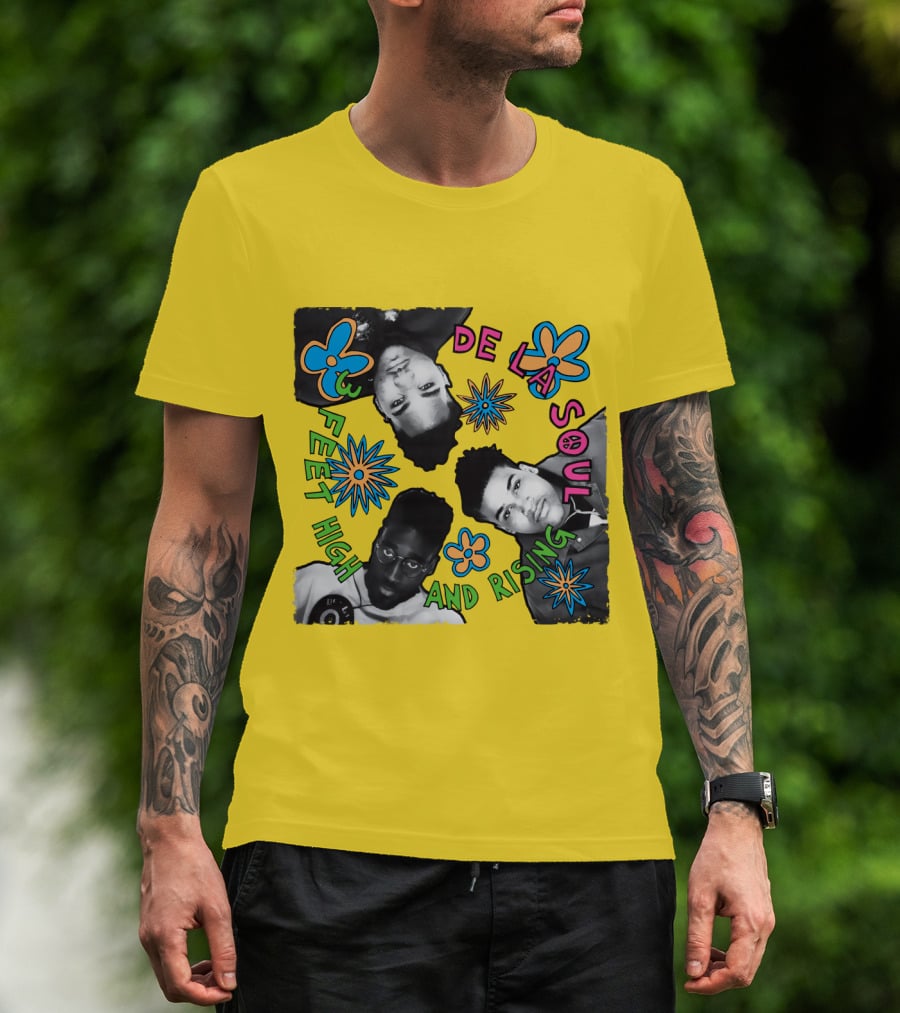 De La Soul 3 Feet High And Rising Colorful Flower T-Shirt