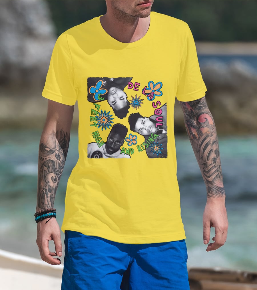 De La Soul 3 Feet High And Rising Colorful Flower T-Shirt