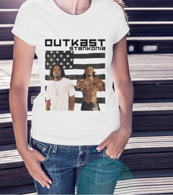 Outkast Stankonia Album Cover With American Flag Background T-Shirt