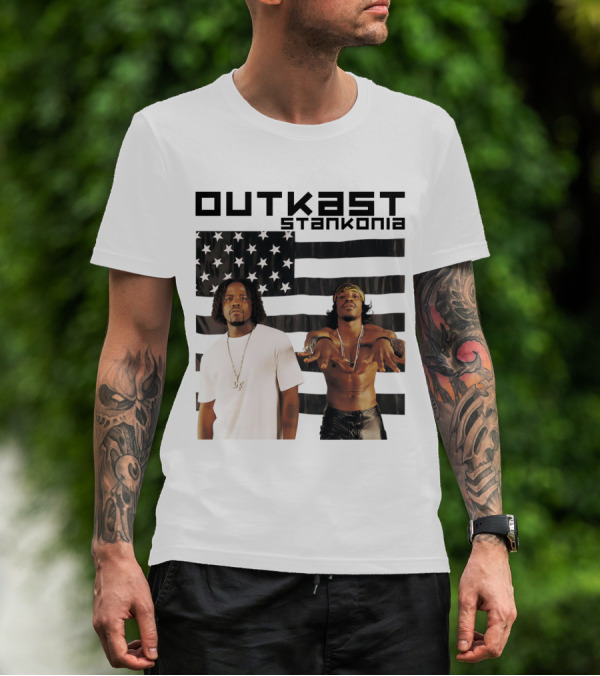 Outkast Stankonia Album Cover With American Flag Background T-Shirt
