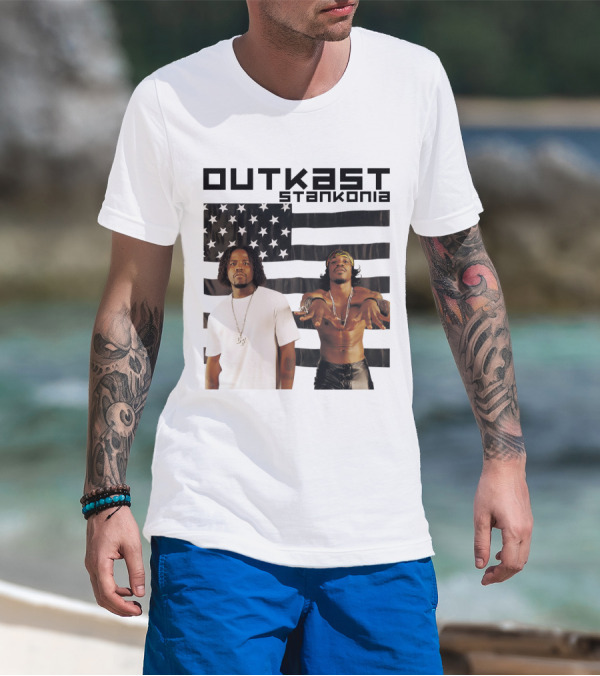 Outkast Stankonia Album Cover With American Flag Background T-Shirt