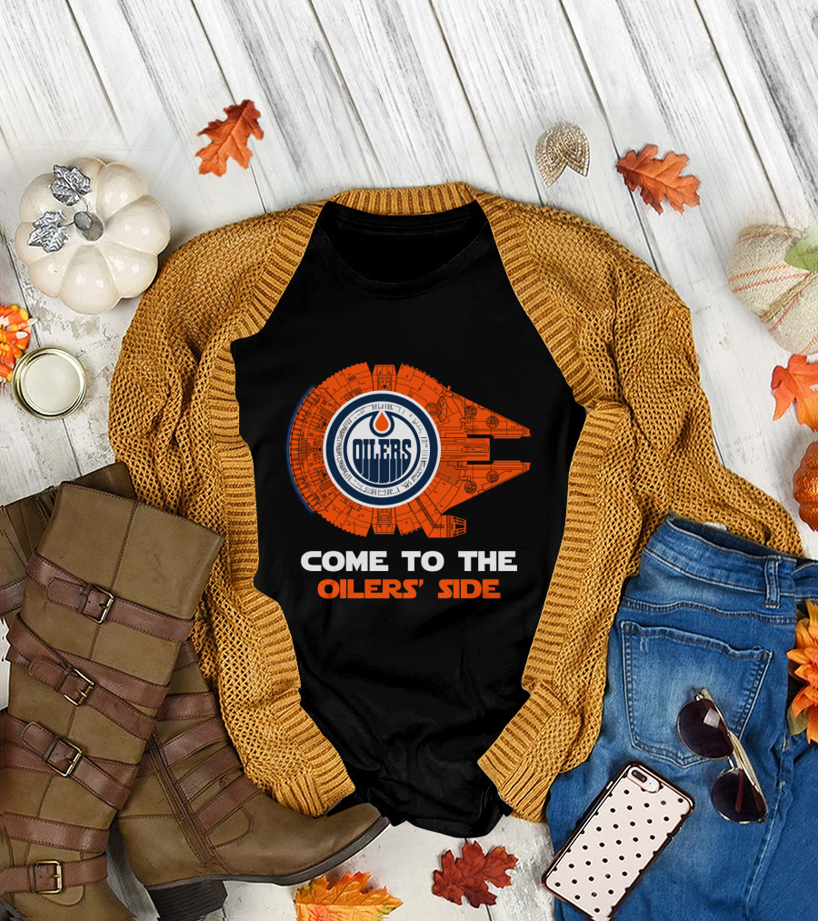 Oilers Side Come To The Millennium Falcon Edmonton T-Shirt