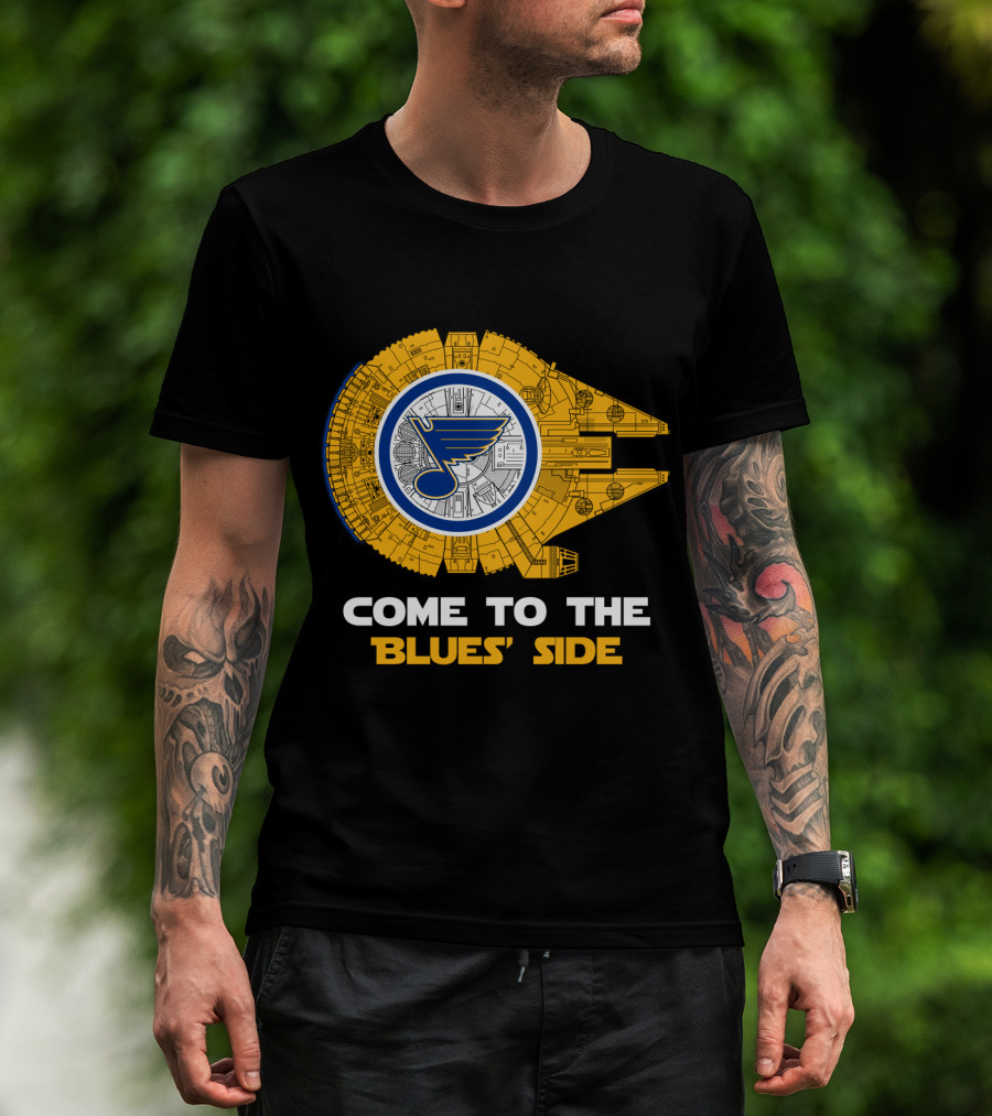 Come To The Blues' Side St. Louis Blues Millennium Falcon T-Shirt