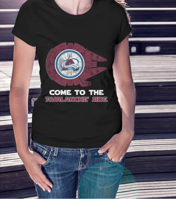 Come To The Avalanche Side Colorado Avalanche Millennium Falcon T-Shirt