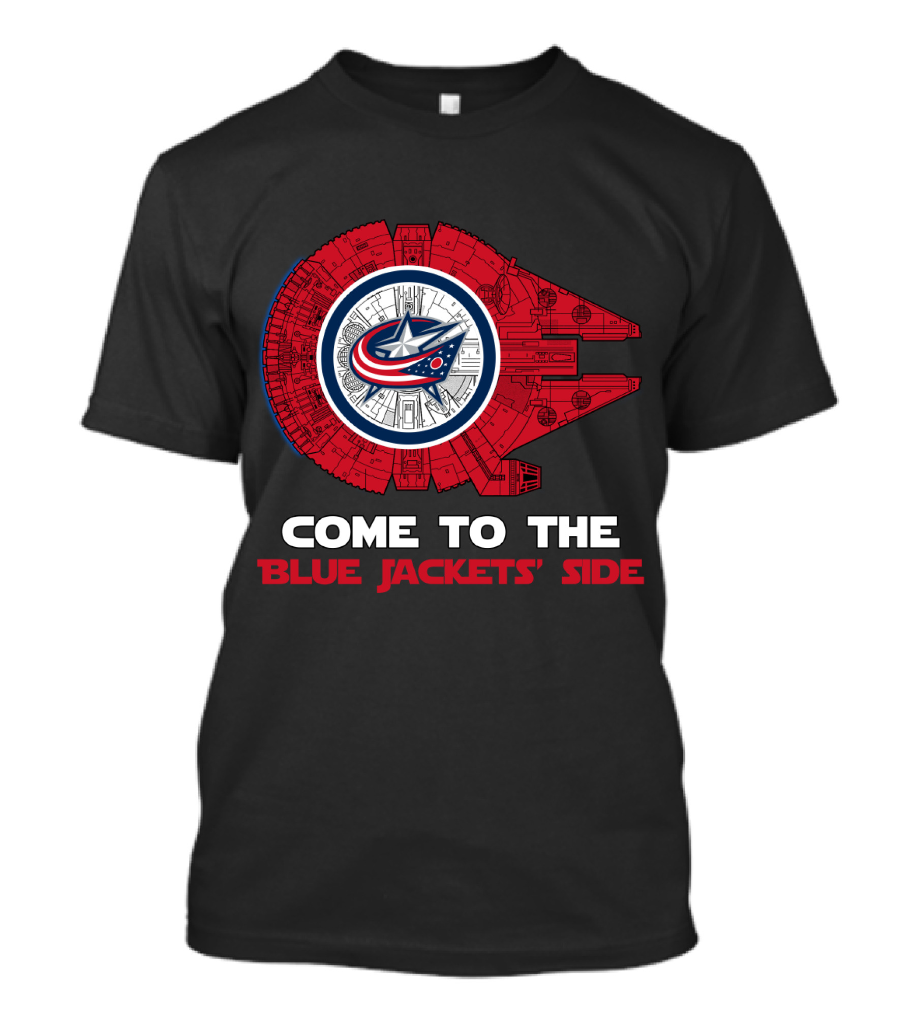 Come To The Columbus Blue Jackets' Side Millennium Falcon T-Shirt
