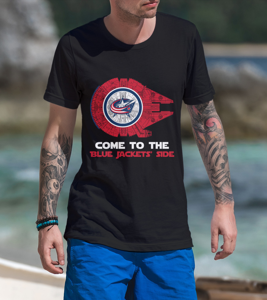 Come To The Columbus Blue Jackets' Side Millennium Falcon T-Shirt