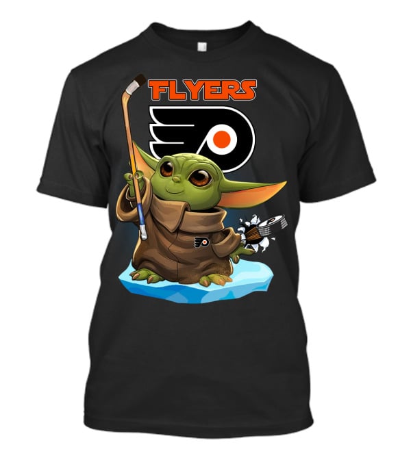 Baby Yoda Hockey Philadelphia Flyers T-Shirt