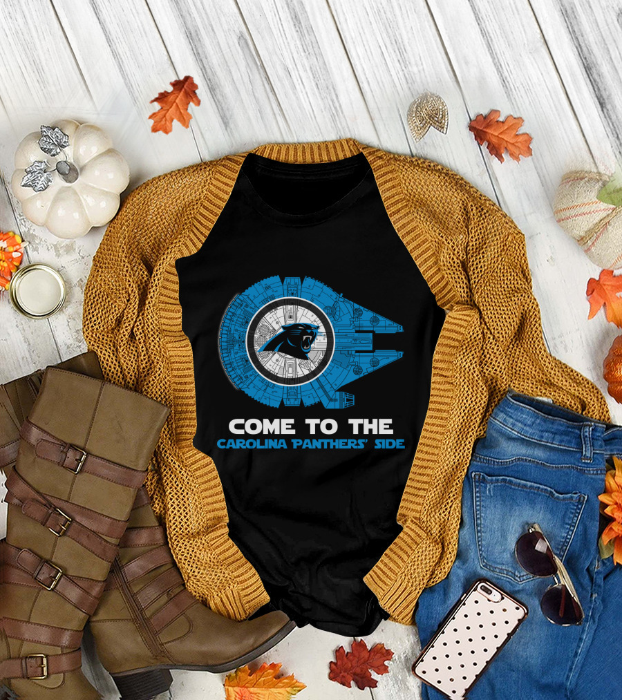 Come To The Carolina Panthers' Side Millennium Falcon Nfl T-Shirt
