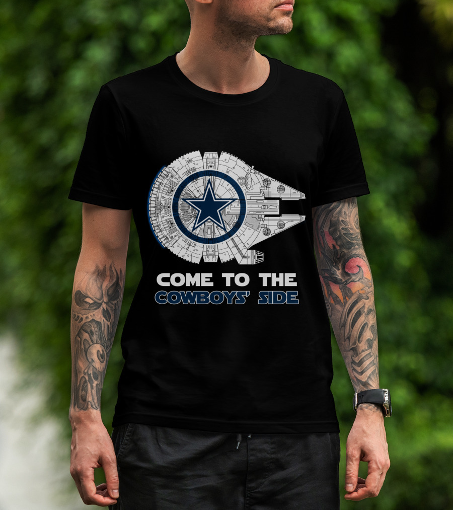 Dallas Cowboys Come To The Cowboys' Side Millennium Falcon Nfl T-Shirt
