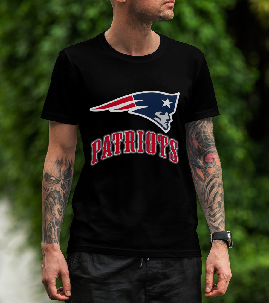 Patriots New England Team Logo Star And Stripes T-Shirt