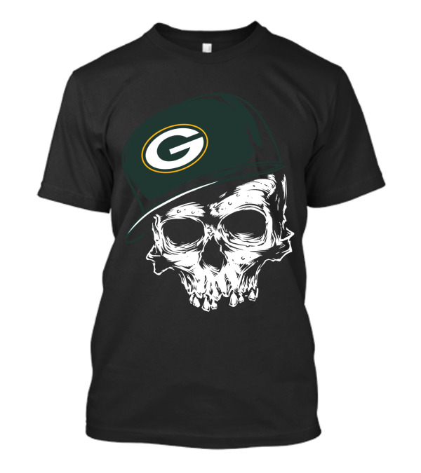 Green Bay Packers Skull Cap T-Shirt