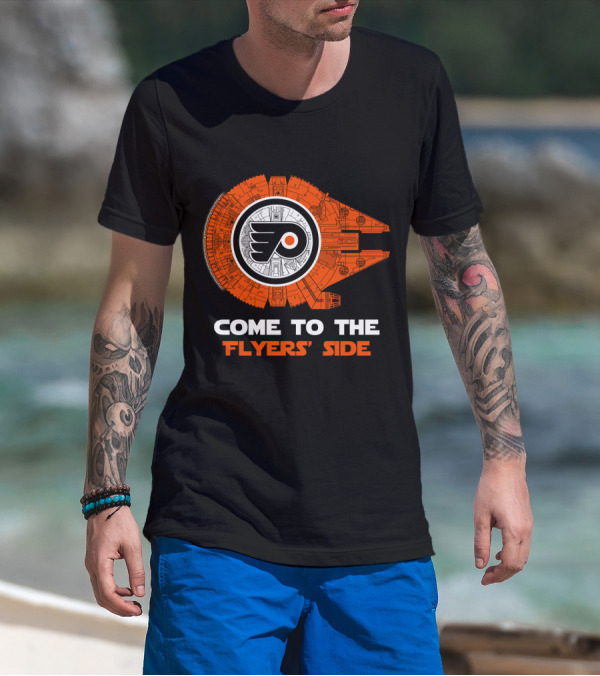 Come To The Flyers' Side Philadelphia Millennium Falcon T-Shirt