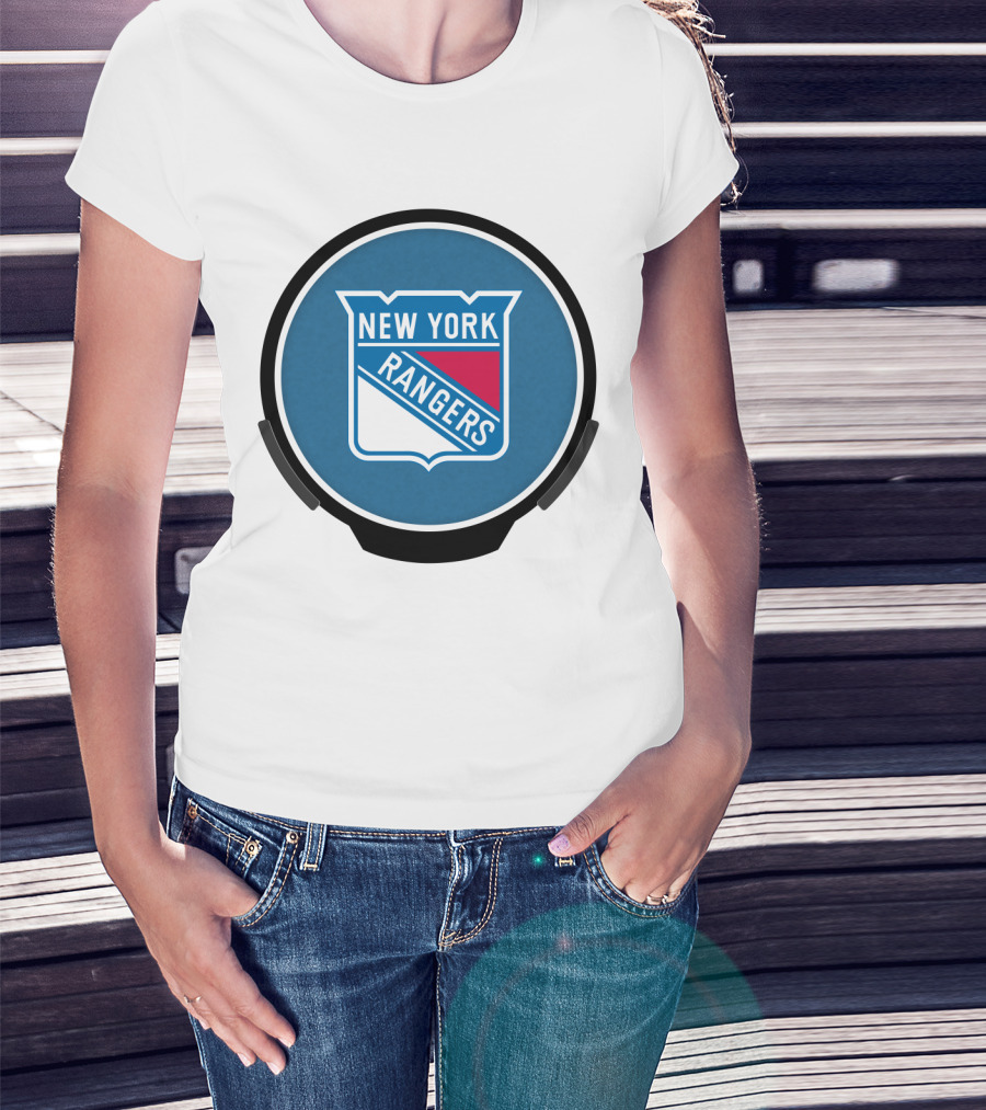 New York Rangers Power Decal Logo Shield T-Shirt