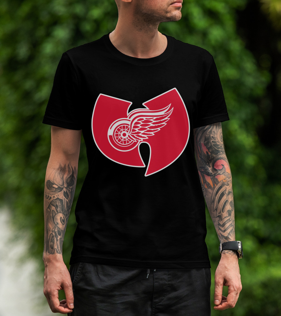 Detroit Red Wings Wu-Tang Clan Logo Merge T-Shirt