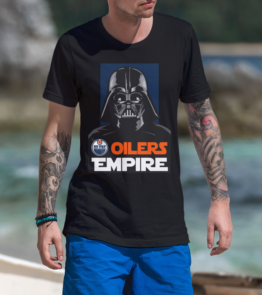 Edmonton Oilers Empire Darth Vader NHL T-Shirt