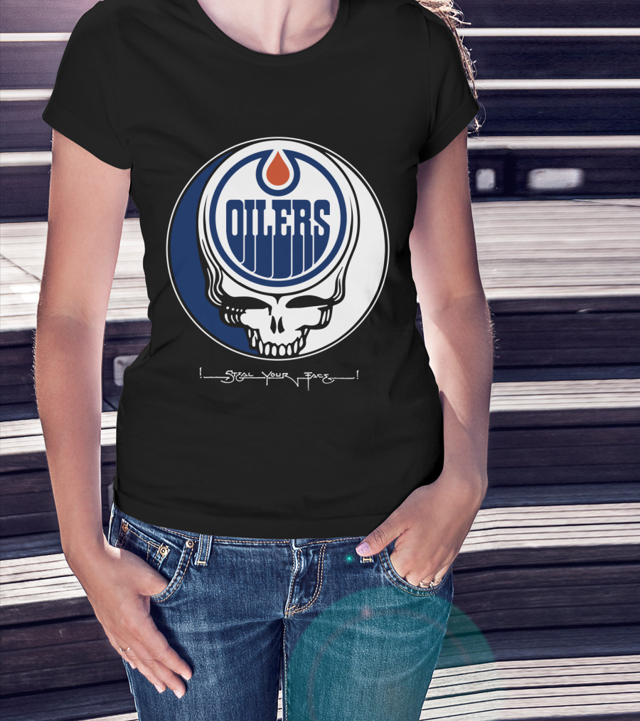 Grateful Dead Steal Your Face Edmonton Oilers T-Shirt