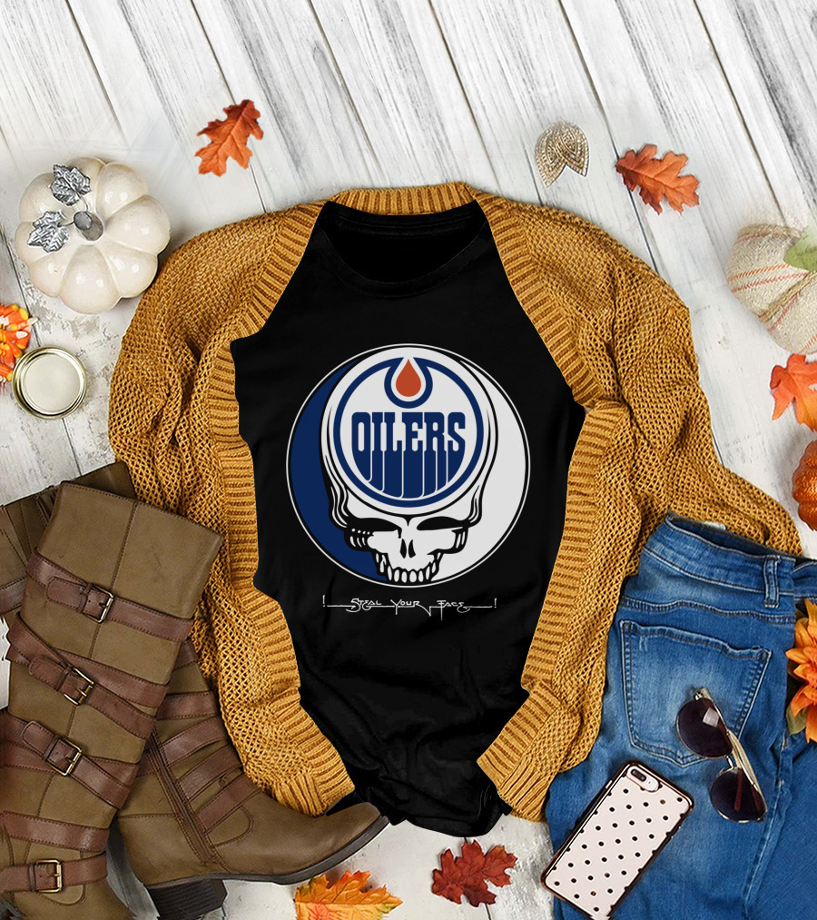 Grateful Dead Steal Your Face Edmonton Oilers T-Shirt