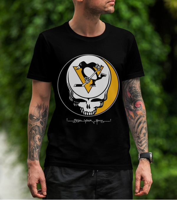Steal Your Face Grateful Dead Pittsburgh Penguins T-Shirt
