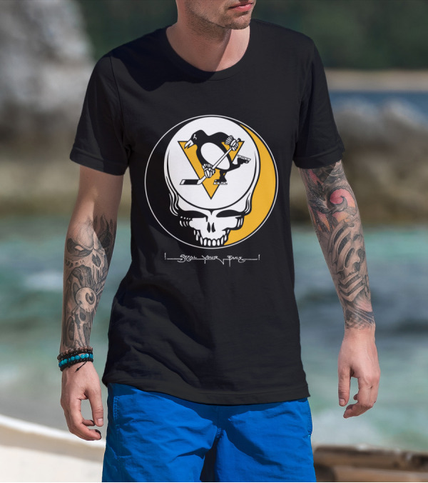 Steal Your Face Grateful Dead Pittsburgh Penguins T-Shirt