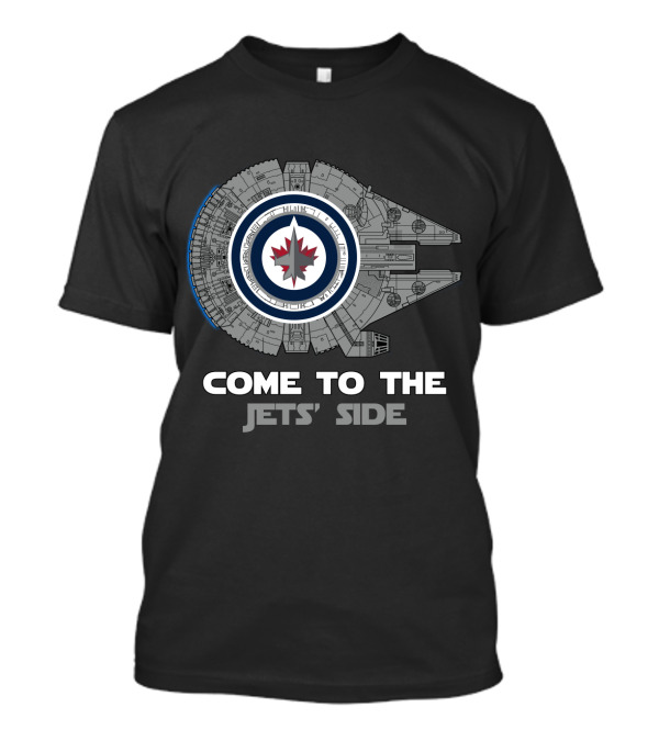 Come To The Jets' Side Winnipeg Jets Millennium Falcon T-Shirt