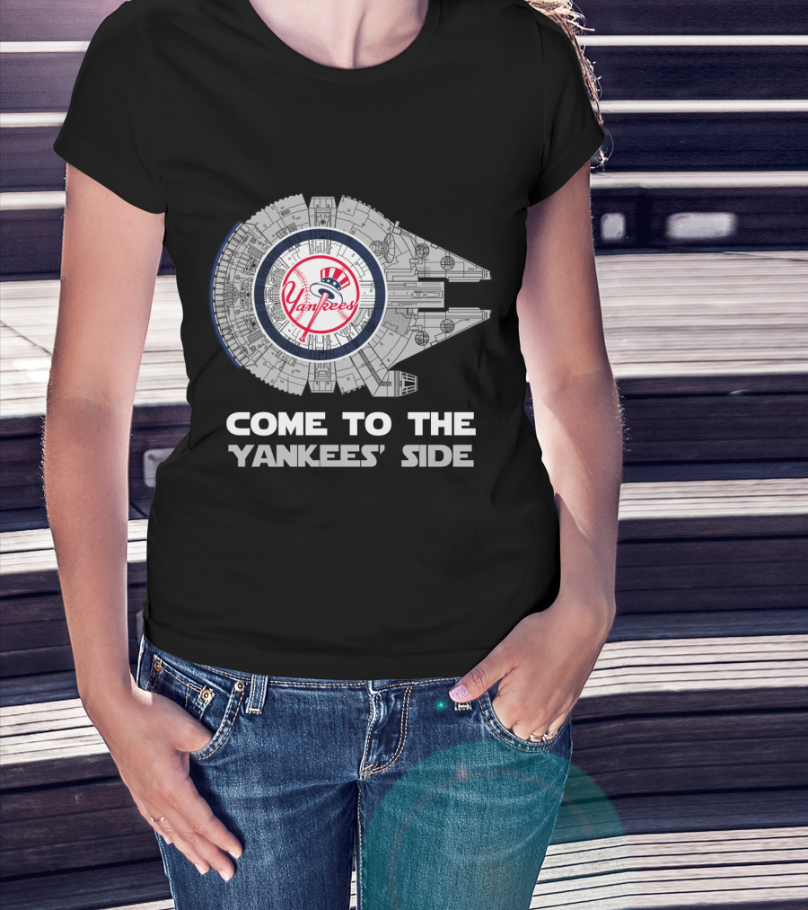 New York Yankees Come To The Yankees' Side Millennium Falcon T-Shirt