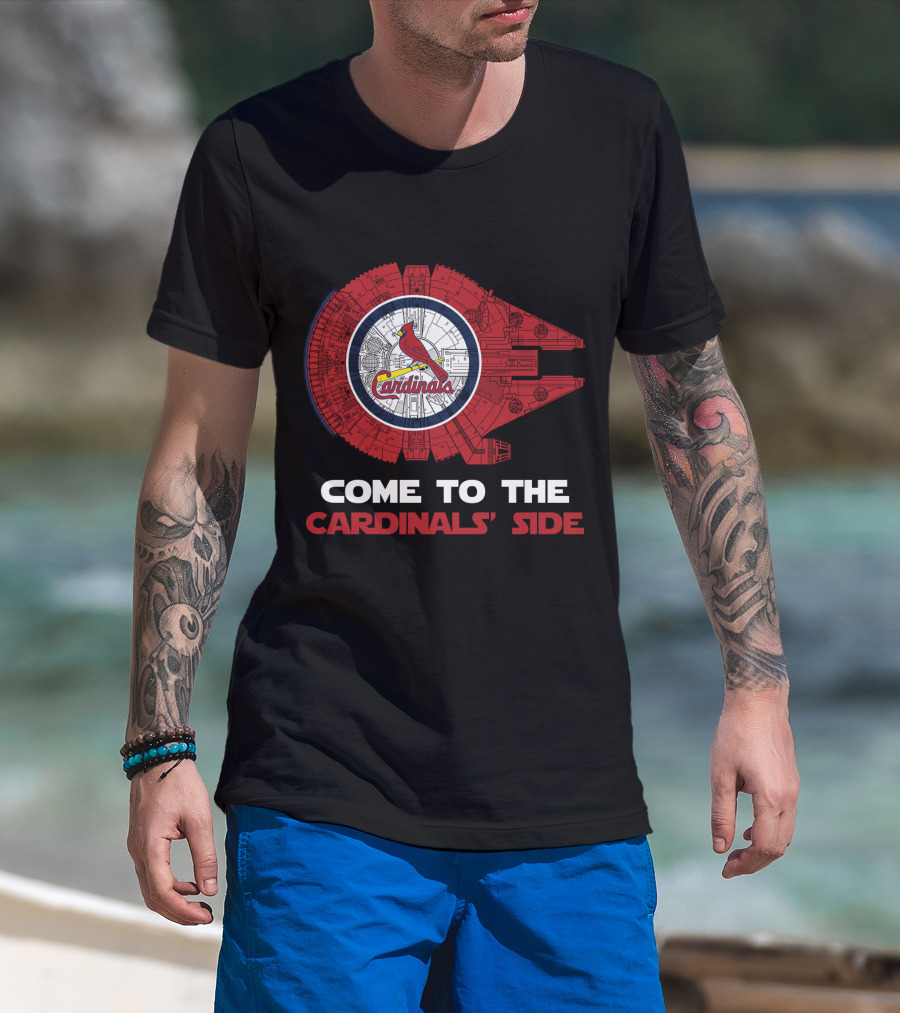 St. Louis Cardinals Come To The Cardinals' Side Millennium Falcon T-Shirt