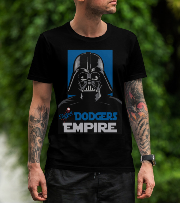 Dodgers Empire Darth Vader Los Angeles Baseball Crossover T-Shirt