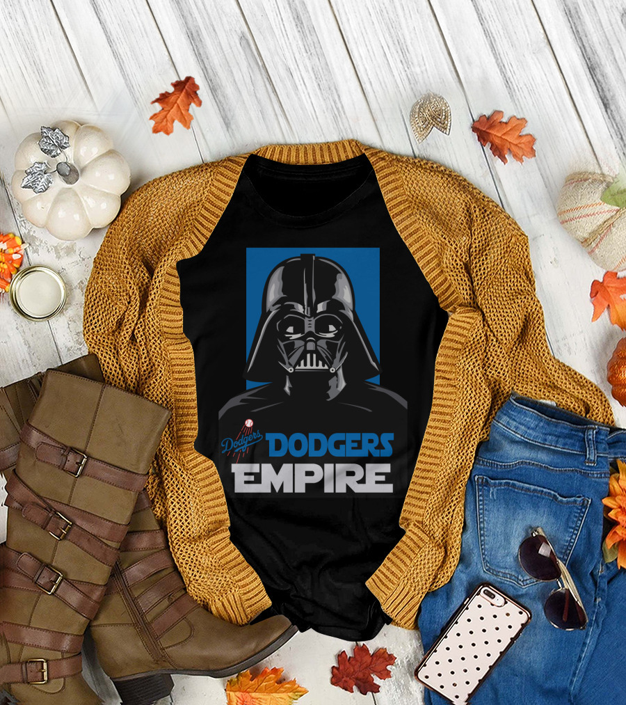Dodgers Empire Darth Vader Los Angeles Baseball Crossover T-Shirt