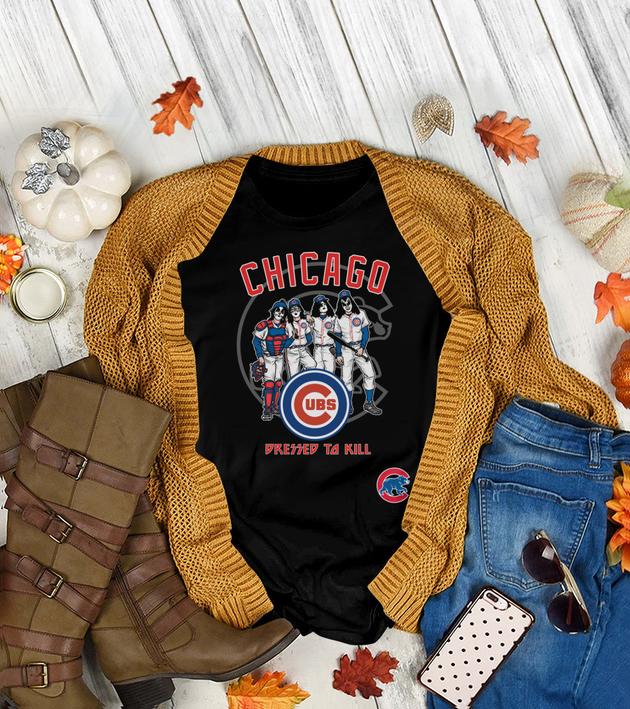 Chicago Cubs KISS Dressed To Kill Crossover T-Shirt