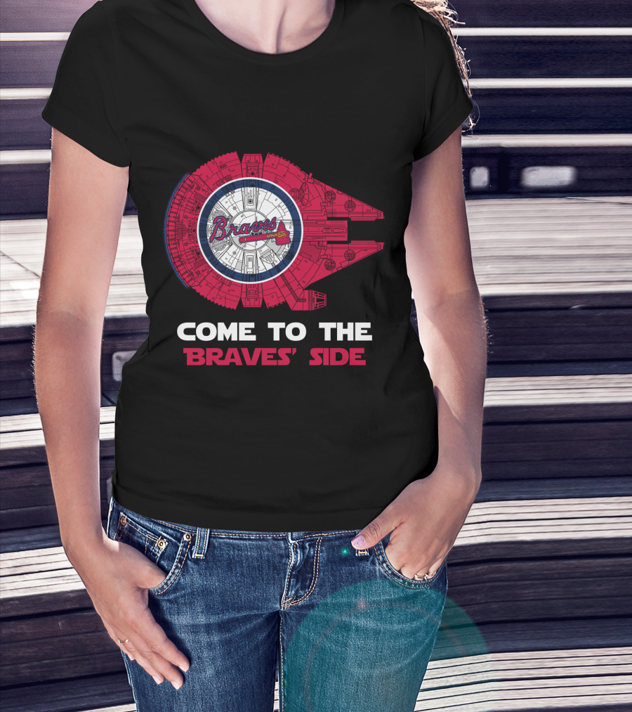 Braves Millennium Falcon Come To The Braves' Side T-Shirt