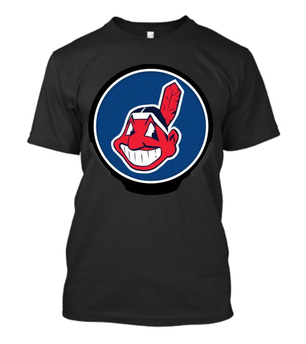 Cleveland Indians Chief Wahoo Icon Blue Circle T-Shirt
